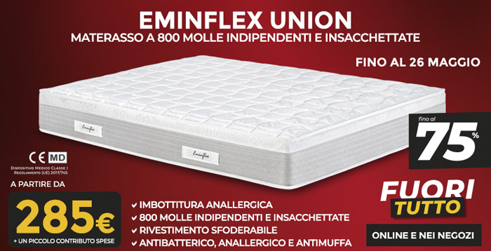 Offerta materasso Union Eminflex
